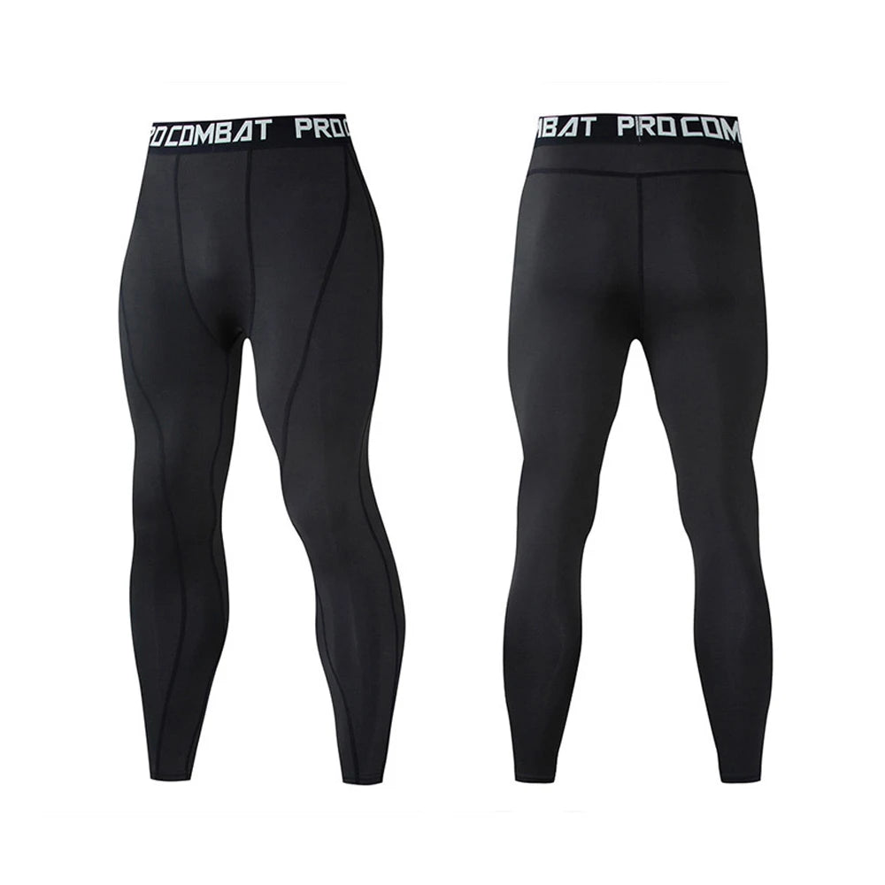 Men Compression Tight Leggings Running Sports Male Gym Fitness Jogging Pants Quick Dry Trousers Workout Training Yoga Bottoms