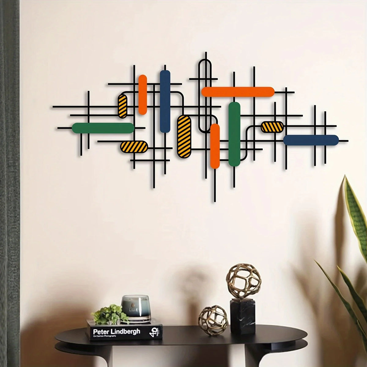 A Modern Luxury Style Colorful Metal Wall Art Piece, Wall Decoration for Living Room and Bedroom, Abstract Wall Decor, Geometric Wall Art, Medieval Decorations, Statue Wall Decor