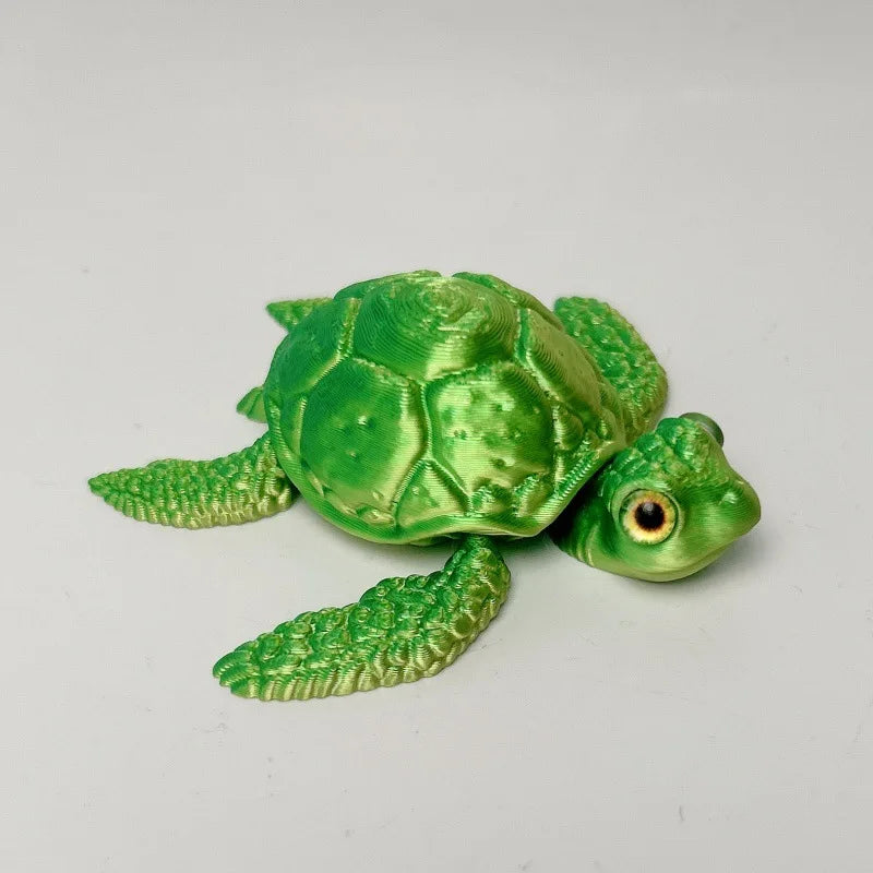 3D Printed Turtle Model with Movable Joints, Creative Collection Desktop Decoration, Handmade Holiday Gifts for Anime Models