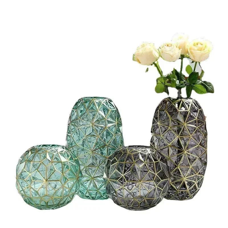 Light Luxury Nordic Glass Vase Living Room Decoration