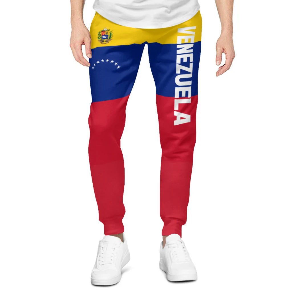 2025 Venezuela Flag Mens Sweatpants with Pockets Joggers for Men Sports Casual Sweat Pants With Drawstring