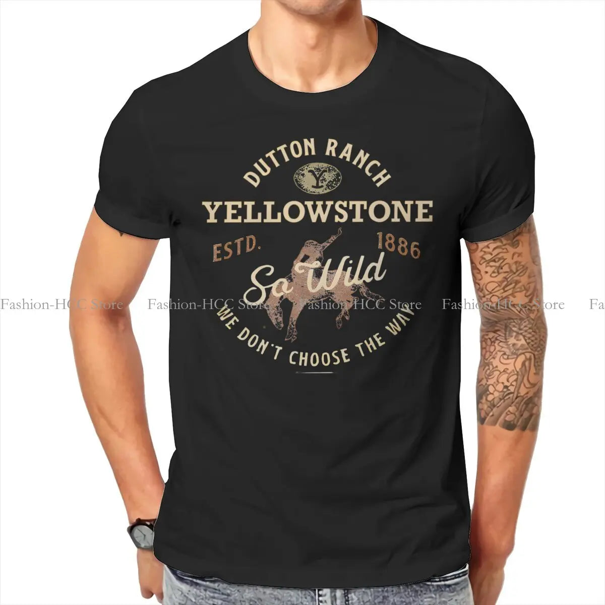 Yellowstone Dutton Ranch TV Show Men's T-shirt So Wild Vintage Rodeo Individuality T Shirt Graphic Sweatshirts Hipster