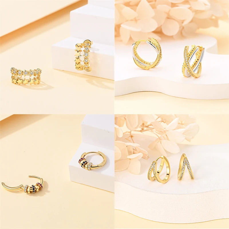 925 Silver Pearl Bee Star Moon Earrings – Trending Fashion Jewelry Gift