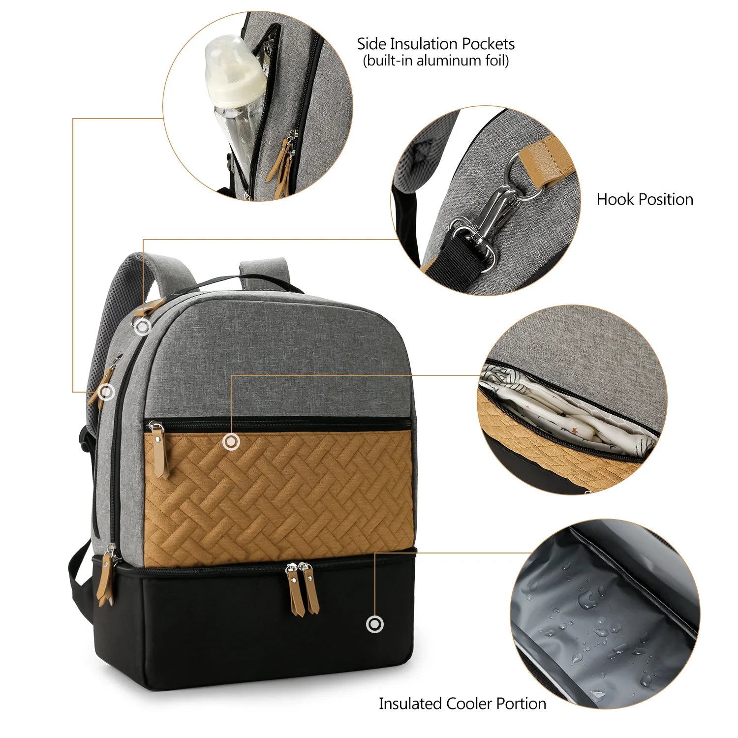 Baby Diaper Bag Backpack – Stylish & Spacious Organizer for Parents