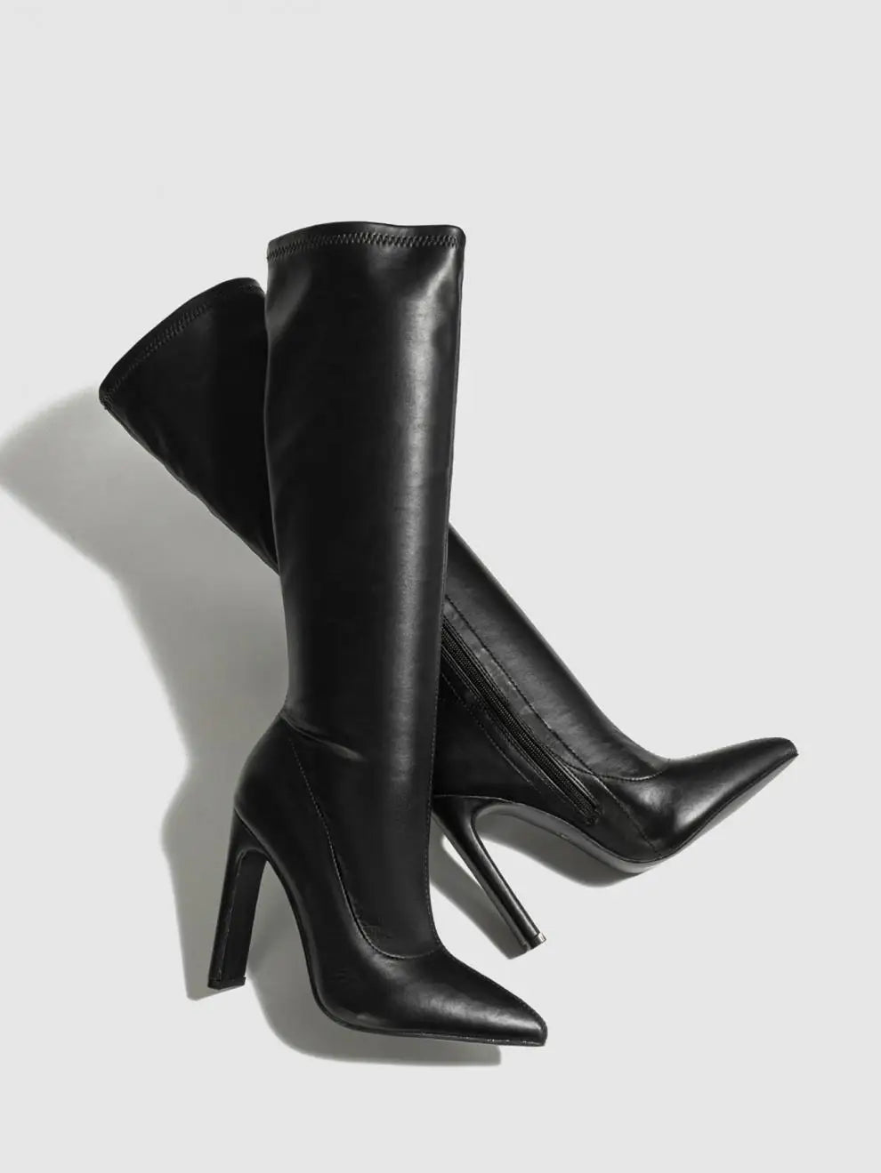 Winter New Fashion Knee-High Boots Women Pointed Toe Elegant Thin High Heel Casual Ladies Pumps Shoes Long Botas Mujer
