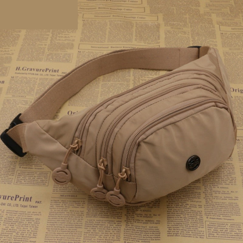Unisex Waist Bag Multi-Functional Large Capacity Water Repellent Outdoor Sports Mobile Phone Wallet Oxford Cloth Cashier Bag