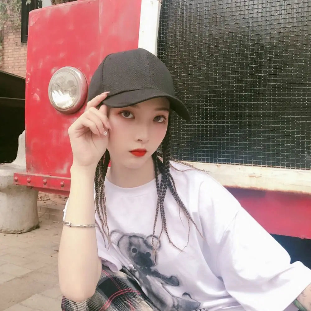 Baseball Cap Wig Hip Hop Hat Daily Wear Peaked Cap Wig Hair Dreadlocks Cap 35cm Dirty Hair Braid Sun Visor Hats Funny Costume