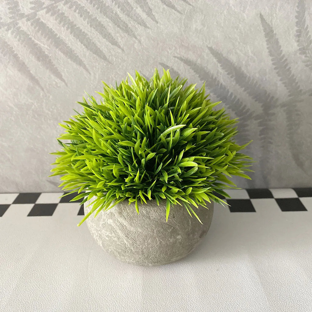 Artificial Green Plants Flower Pot