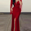 Elegant Dresses for Women Sexy Party Glamorous Contrast Sequin Ruched Slit Elegant Evening Bodycon Dress Streetwear Fashion 2024