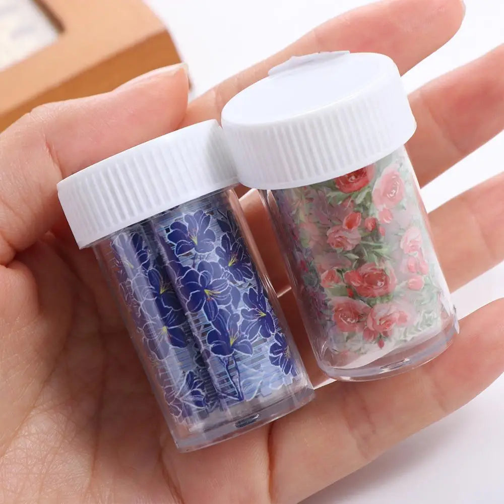Nail Art Accessories Full Wraps Sliders Holographic Nails Decals Flower Nail Foils Floral Nails Stickers Transfer Paper Decals