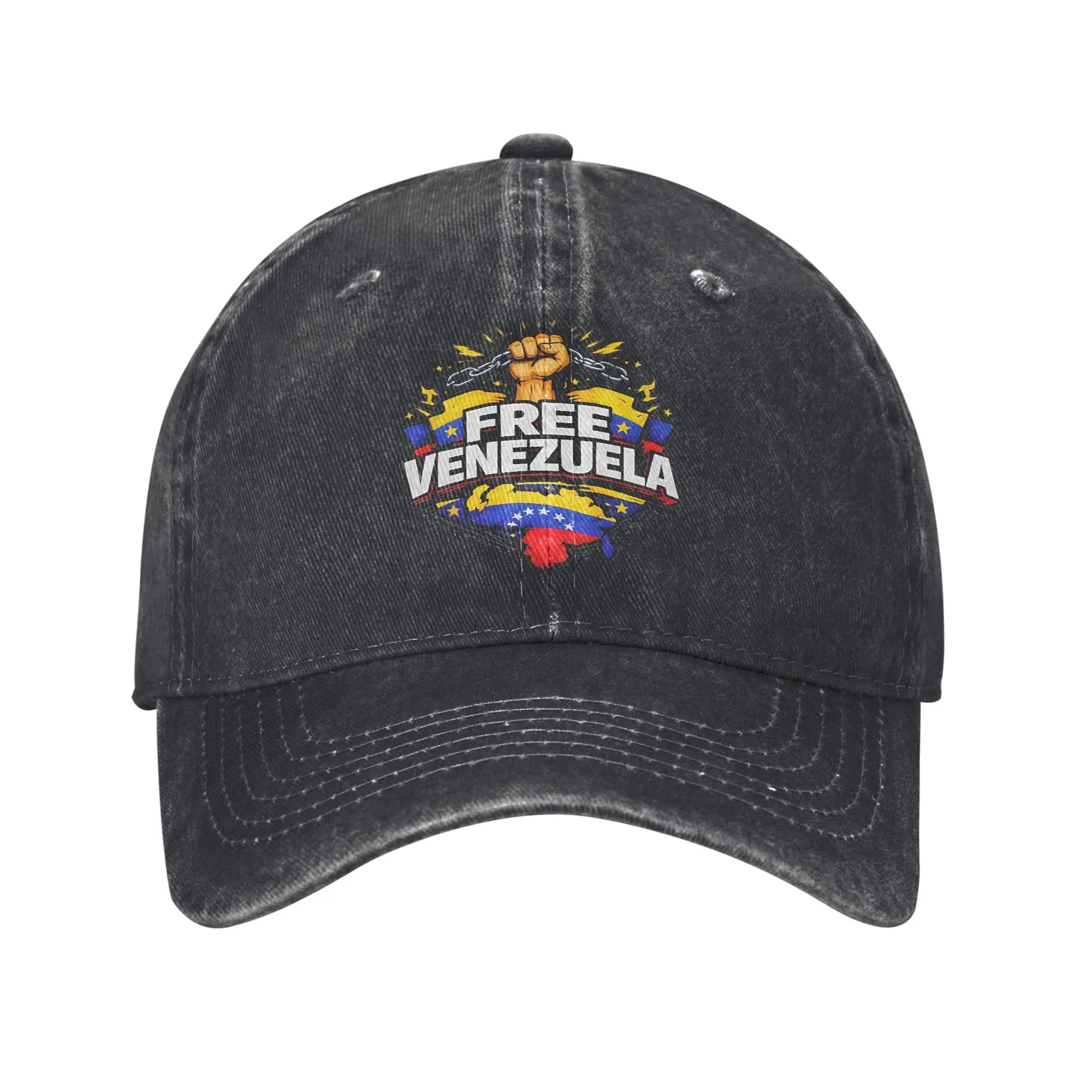 Men Women Venezuela Libre 2026 Free Venezuela  Print Hats Vintage Distressed Washed  Baseball Cap Adjustable