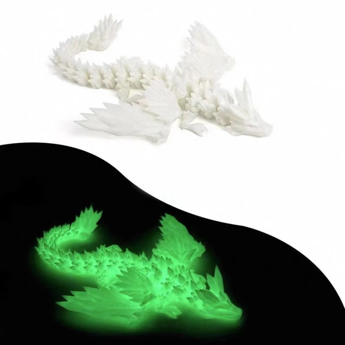 3D Printed Dinosaur Movable Echinosaurus Figurine Dragons Bone Model Desktop Craft Ornament Creative Novelty Gifts for Kids