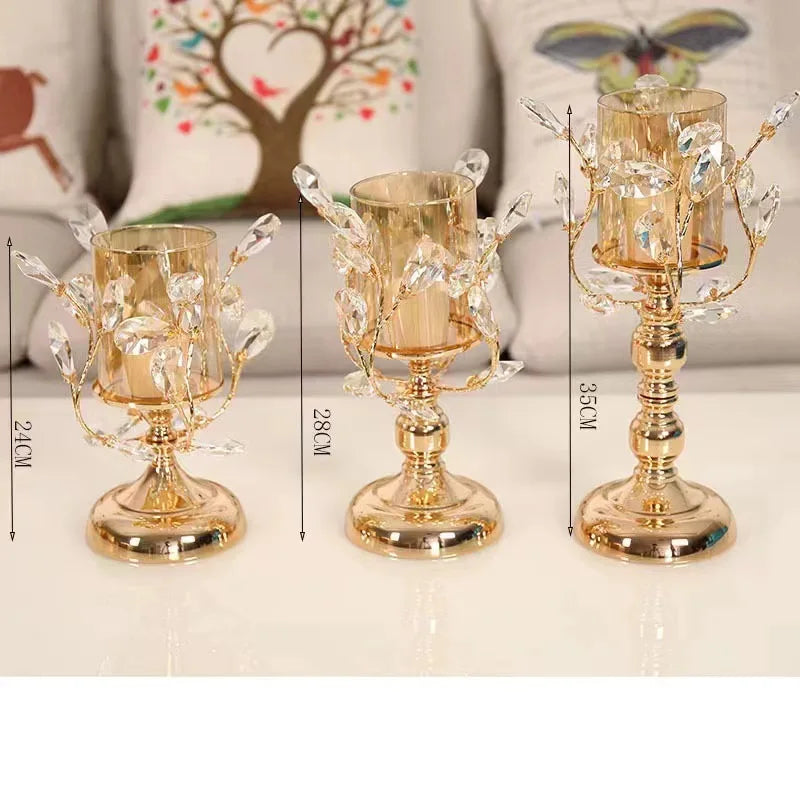 Candle Holder Wedding Decoration European Style Candle Holders Home Crystal Candle Holder Decorations Romantic