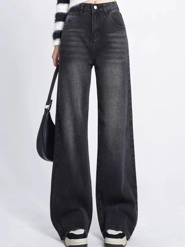High Waist Jeans Lady Slim Fit Loose