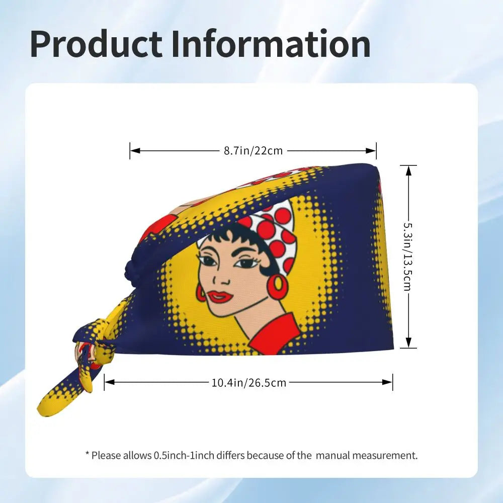 Custom Flour Bread VZLA Venezuelan Working Hat Women Men America VZLA Surgical Hat Scrub Nursing Doctor Surgeon Cap for Dentist