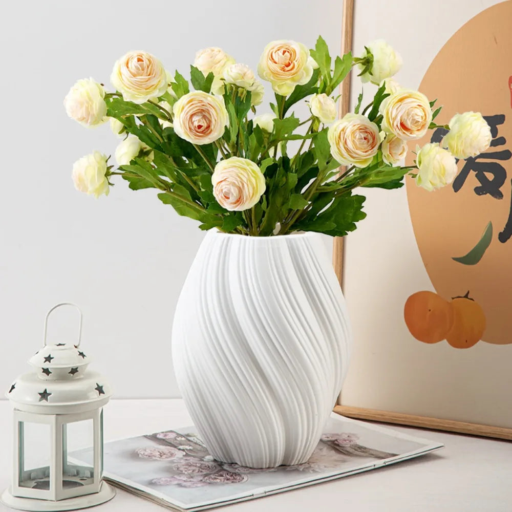Modern Wave Shaped Plastic Vase