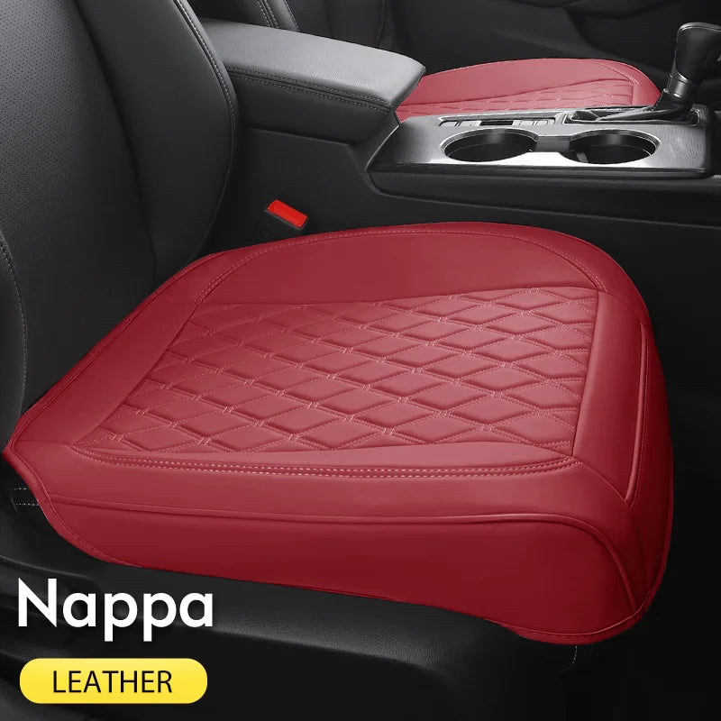 Universal 1PCS Nappa Leather Car Seat Cover Wrap Around Bottom Seat Cushion Waterproof Durable Car Seat Protector Auto Accessory