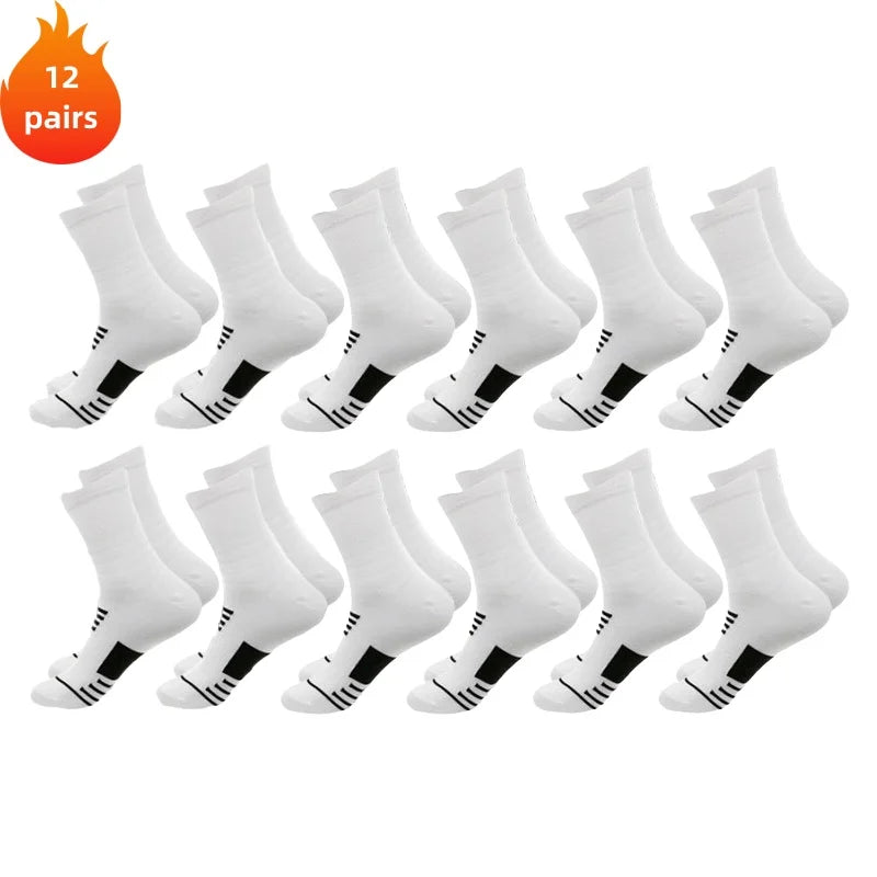 3 Pairs Breathable Mesh Athletic Terry Socks Cushioned Moisture-managing and Durable Reduces Foot for Running Hiking & Sports