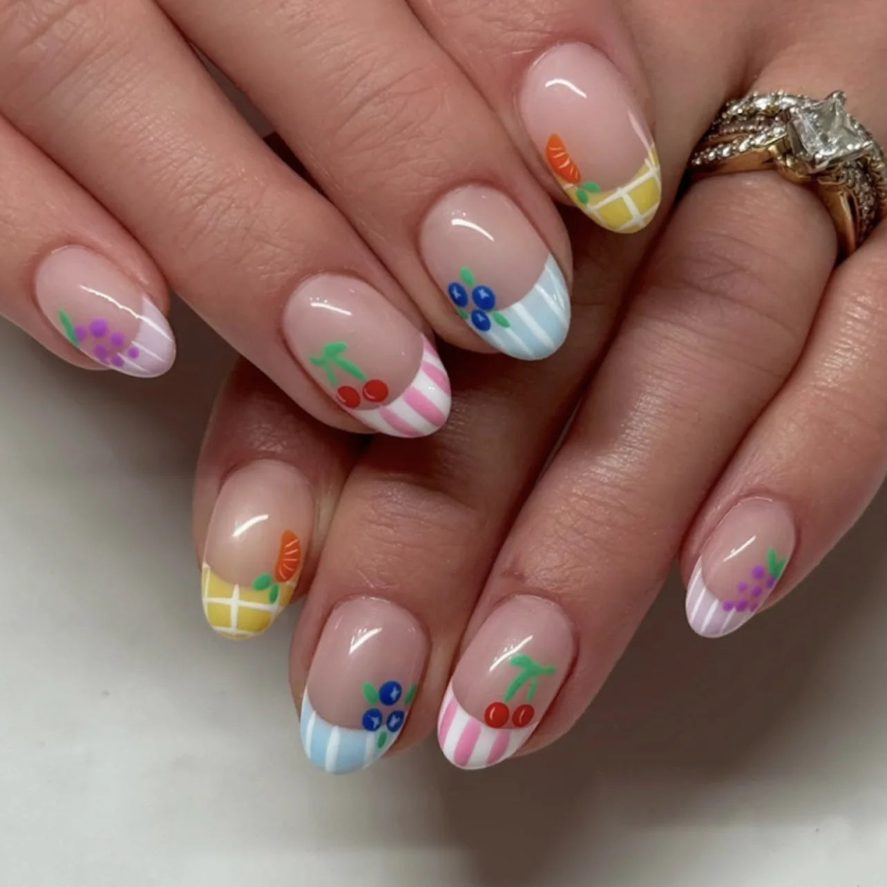 Autumn Matte Press-On Nails | 24pcs Rose Leaf Almond | Full Cover Acrylic Nail Tips with Glue