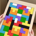 Colorful wooden puzzle toys Tangram Montessori materials children's puzzle toys Building blocks Children's learning toys