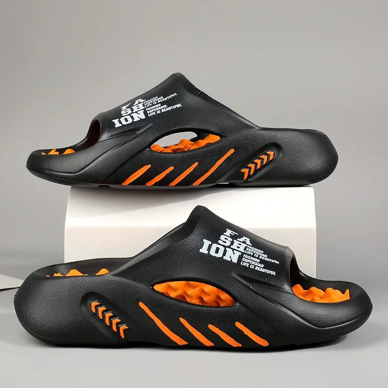 Summer Men's Slippers Massage Slippers EVA Lightweight Beach Casual Shoes Indoor Soft Sole Slippers Platform Outdoor Men Sandals