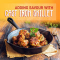 3-Piece Cast Iron Skillet Set (6/8/10 Inch) - Pre-Seasoned, Non-Stick, Heavy-Duty Pans for Oven, Grill & Campfire Cooking