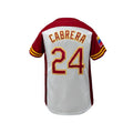 Men's Breathable Baseball Jersey V-Neck Short Sleeve "Venezuela" Embroidery, Breathable Loose Fit Baseball Shirt for Casual Wear