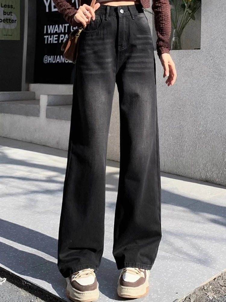 High Waist Jeans Lady Slim Fit Loose