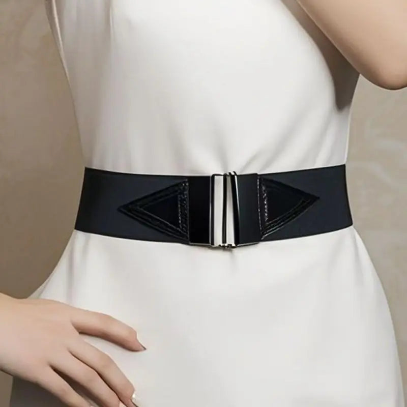 Women's belt with elastic waistband, decorative, simple skirt, versatile elastic coat, fashionable matching, dress, wide belt