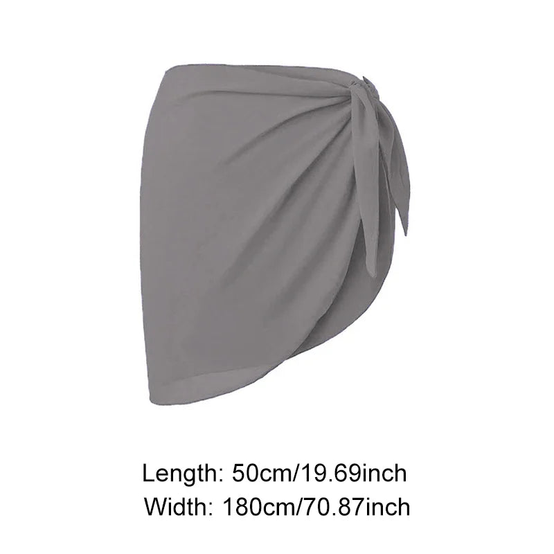 Pareo Scarf Bikini Cover-Ups Wrap for Women Chiffon Swimwear Cover Up Wraps Beach Sexy Skirts See-Through Scarf Cover Up Dress