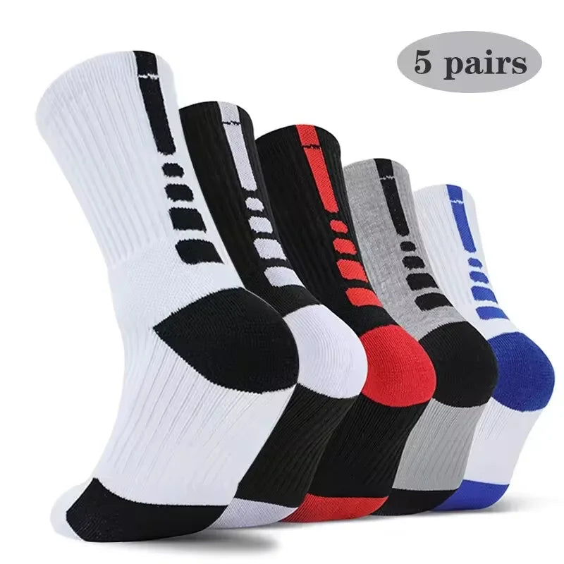 3 Pairs Breathable Mesh Athletic Terry Socks Cushioned Moisture-managing and Durable Reduces Foot for Running Hiking & Sports