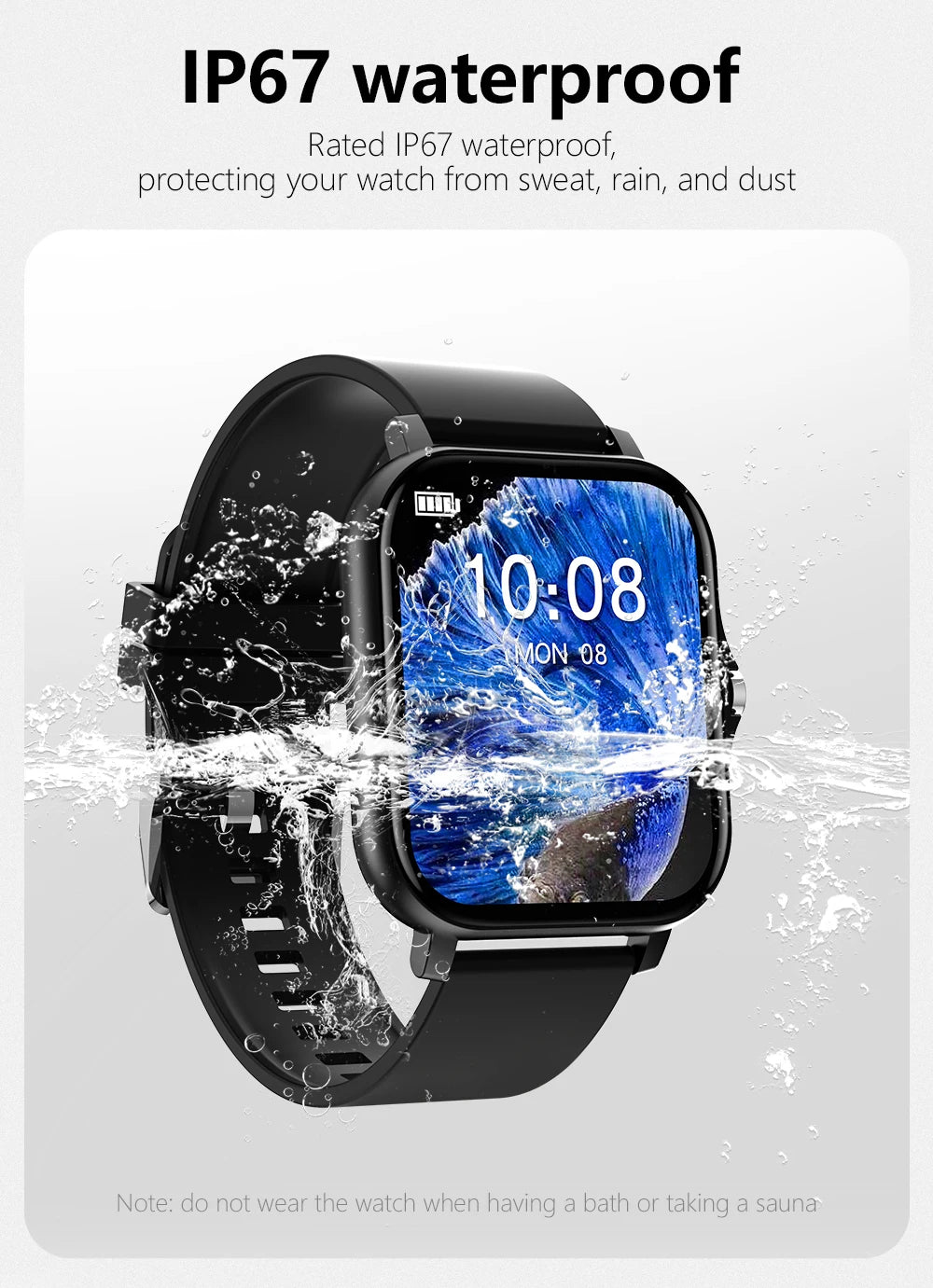 Smart Watch For Men Women Kids Message Remind Music Control Sport Step Calories D13 Smartwatch Alarm Clock 116Plus