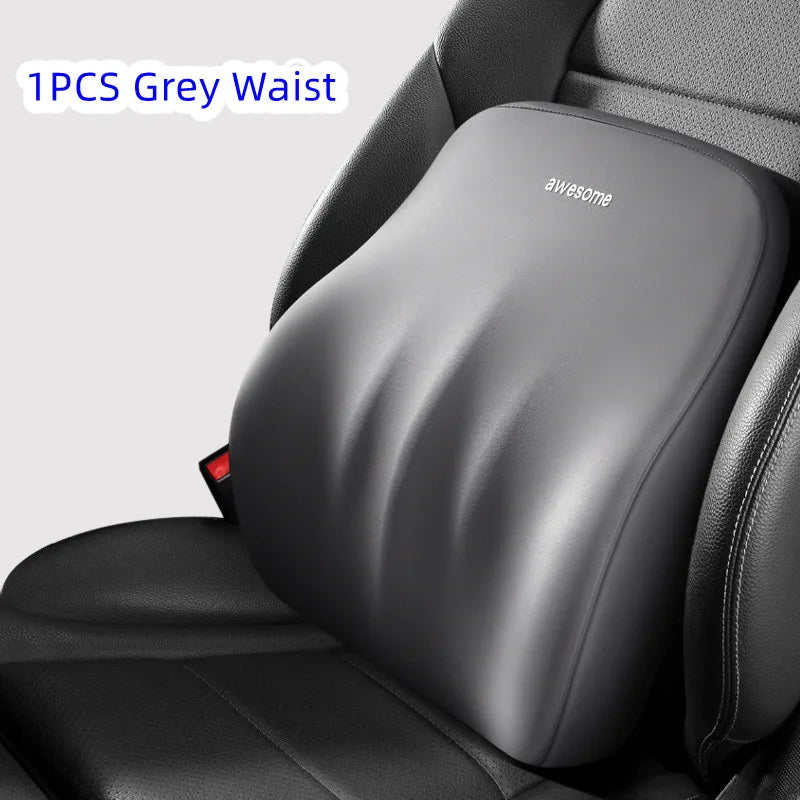 Car Lumbar Back Support Headrest Neck Pillow Memory Foam Lumbar Pillow Universal Soft Neck Pillows Cushion Car Seat Cushion
