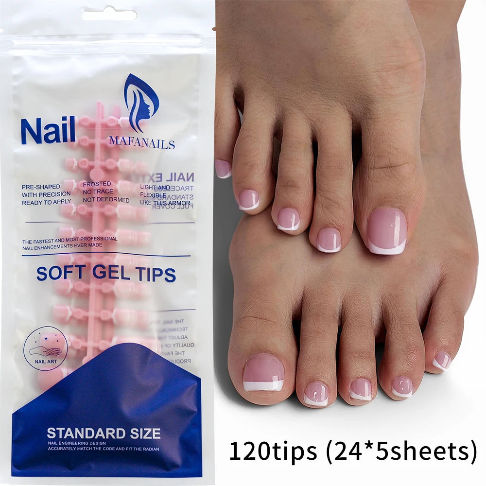 100pcs Light Pink Press-On Nails | Short & Medium Square | 10 Sizes Full Cover Nail Tips