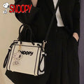 Kawaii Snoopy Hand Bag Fashion Woman's Korean Small Satchel Cartoon Casual Tote Outing Cosmetic Organizer Bag Birthday Gifts
