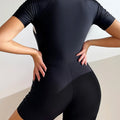 Short Sleeve Surfing Swimsuit 2025 Slim Bodysuit Swimwear Women One Pieces Rashguard Diving Clothes Bathing Swimming Swim Suit