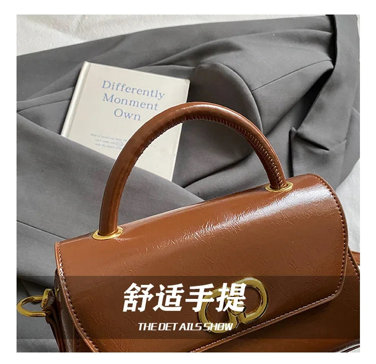 Famous Designer Leather Shoulder Bag For Women - Classic Elegant Handbag Messenger Bag Ladies Luxury Brand