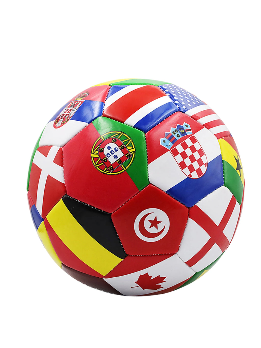 Flag Printed Soccer Ball Official Size 5 Soccer Match Ball Outdoor Match Game Football Pvc 2.7Thickened Team Training Footy Ball