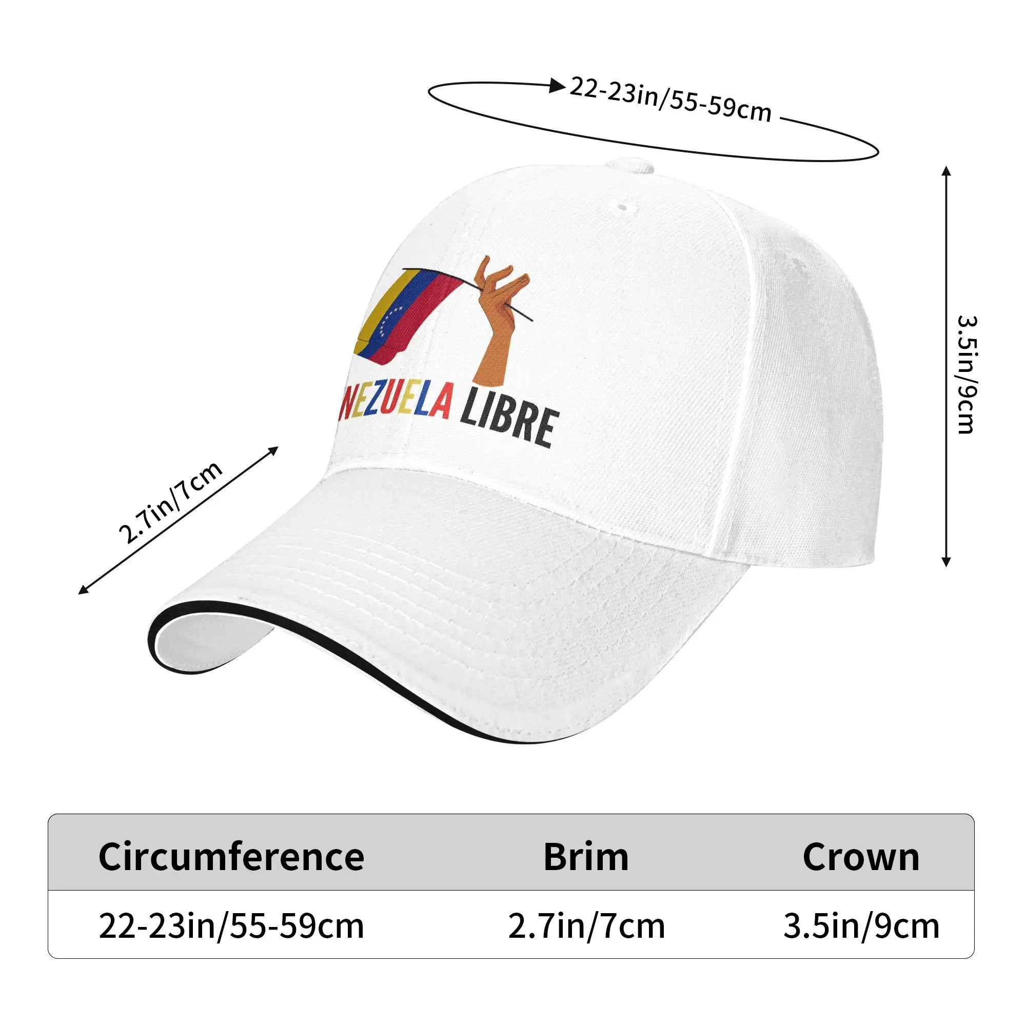 Venezuela libre  Outfits Unisex Baseball Cap  Trucker Hat Unique Design Formal Headwear Adjustable Sun Cap