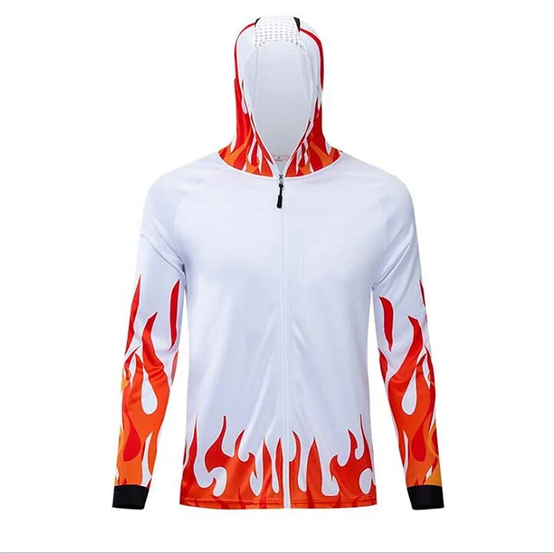 Anti-UV Long Sleeve Fishing Jersey Professional Breathable Quick Dry Fishing Hoodie Outdoor Men Clothes Fishing Coat