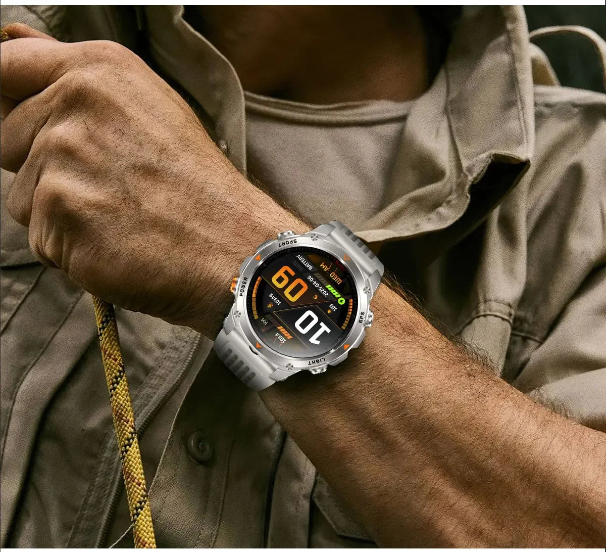 Smart Watch For Men 1.46'' 360*360 HD AMOLED Color Display Voice Call Compass LED Sports Fitness Waterproof Watch Ladies