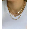 14K Gold Silver Plated Snake Chain Necklace Herringbone Necklace Gold Choker Necklaces for Women Girl Gifts Jewelry