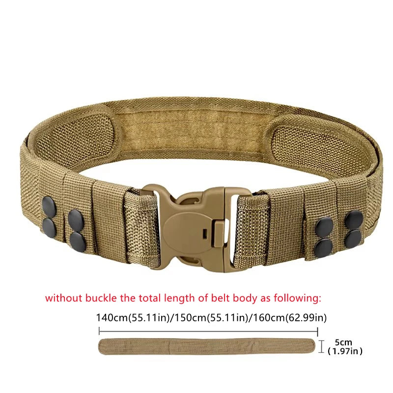 Men's new nylon belt polyester woven belt multi-functional tactical belt for outdoor sports