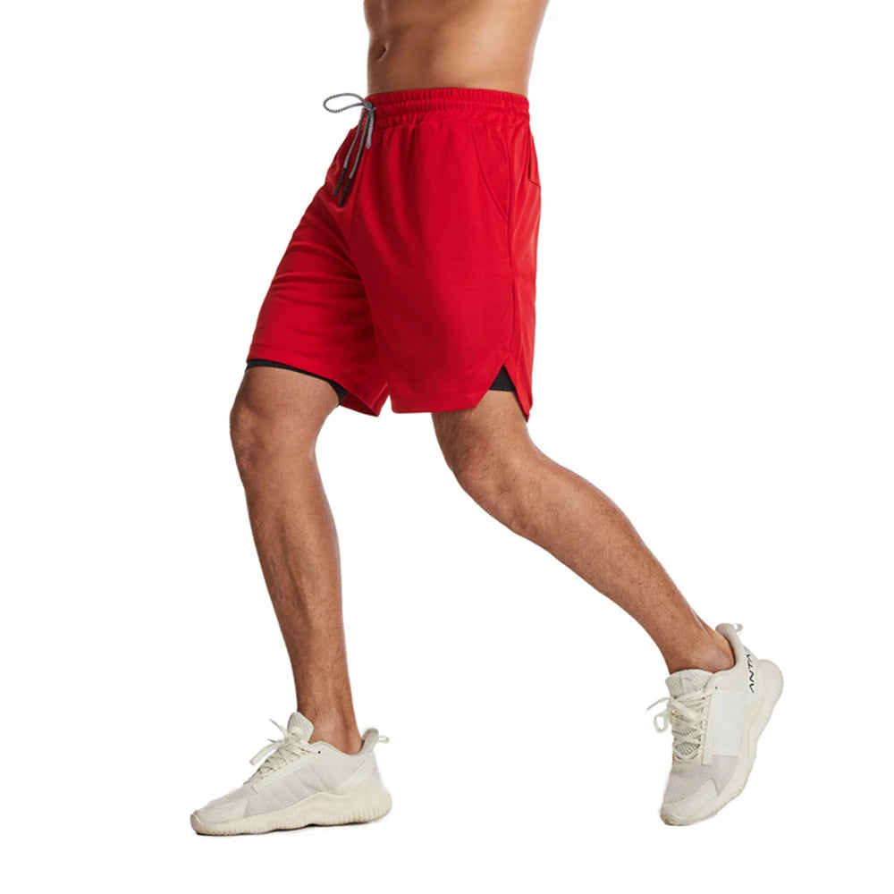 2025 Newest Running Shorts Men 2 in 1 Training Gym Shorts Fitness Men Joggers Jogging Summer Sports Shorts Workout Short Pants