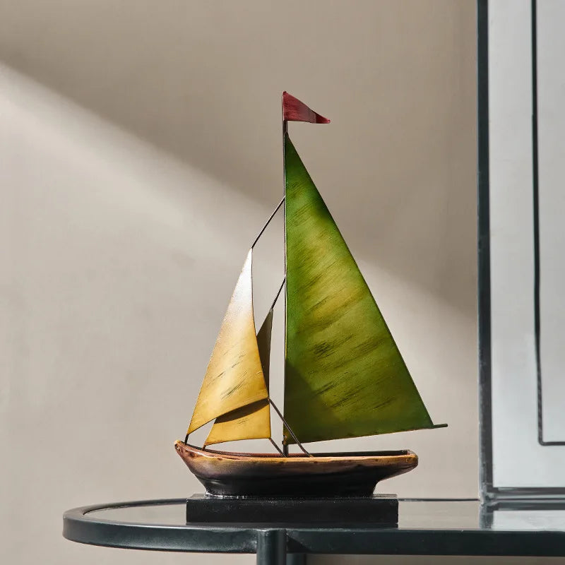 Creative Sailboat Model Ornament, Luxury Decor for Living Room TV Cabinet Bar Office Desk Decoration Home Decoration Accessories