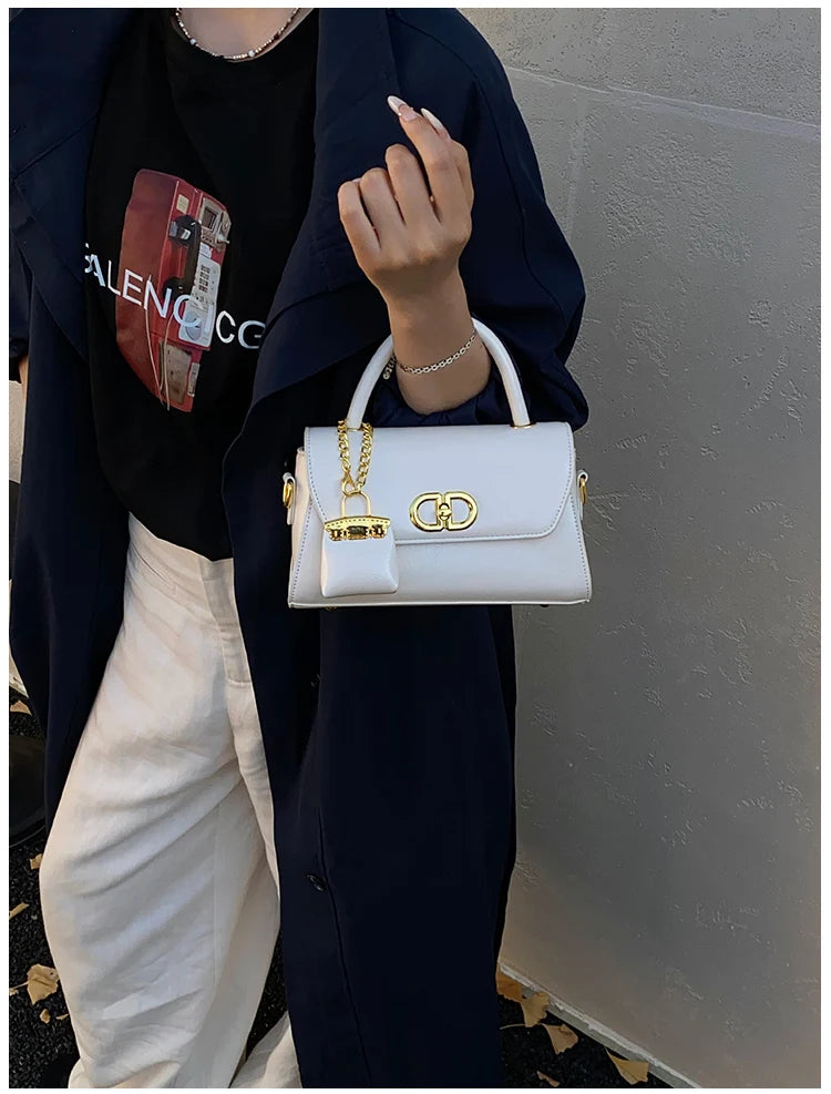 Famous Designer Leather Shoulder Bag For Women - Classic Elegant Handbag Messenger Bag Ladies Luxury Brand
