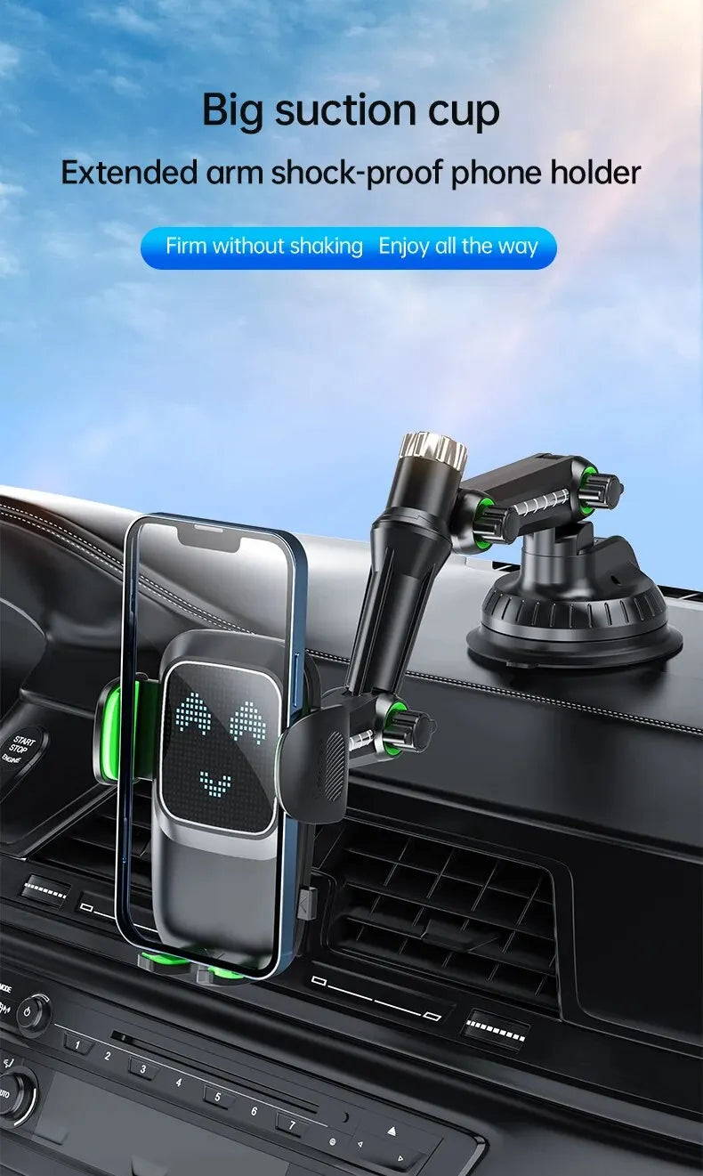 Suction Cup Phone Holder Windshield/Dashboard/Window, Universal Suction Cup Car Phone Holder Mount with Sticky Gel Pad, Compatib