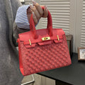 Mini Kelly-Inspired Bag - Women's Heavy Rivet Street Style Handheld Shoulder Crossbody Stylish Versatile
