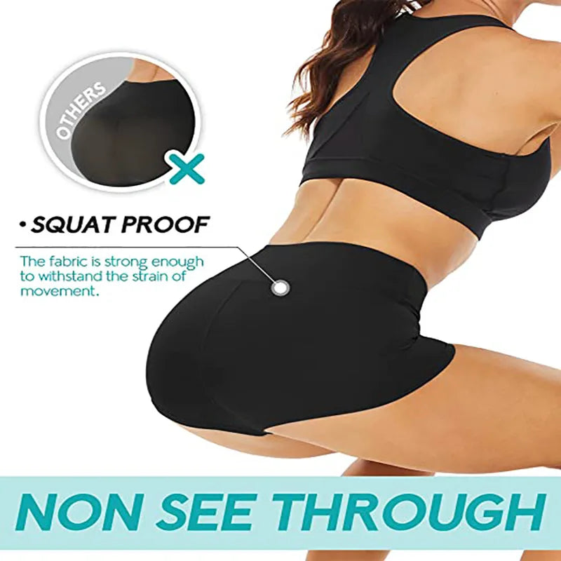 High Waist Slim Lady Clothing Fashion Women 2025 Summer Gym Sportswear Running Shorts Workout Tight Proof Seamless Yoga Short
