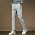 Men's Dress Pants Fashion Plaid Stripe Business Slim Fit Office Classic Retro Suit Pant Korean British Style Wedding Trousers